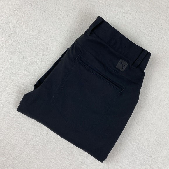 PUMA 'Jackpot 5-Pocket' Mens Tech Golf Pants 30/30 Black Performance Slim Fit - Picture 1 of 10